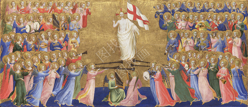 Christ Glorified in the Court of Heaven: Central Predella Panel